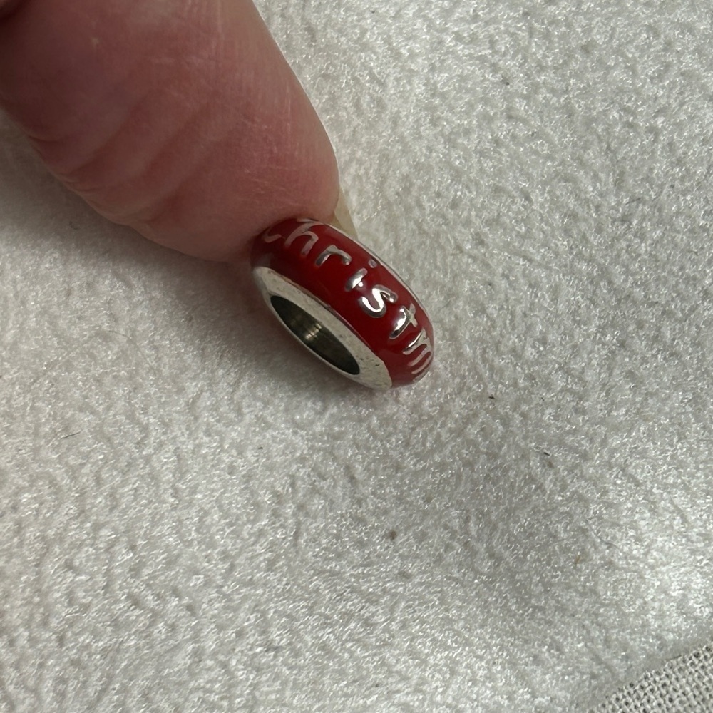 Brighton Sparkly Holiday Spacers Red Crystals Silver Plated Glam Lot of 4 - Picture 7 of 12